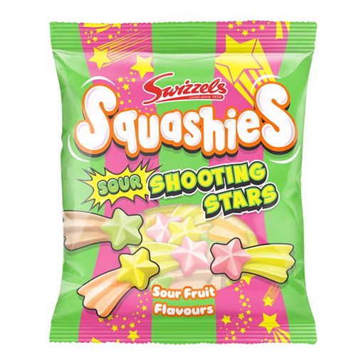 Squashies Sour Shooting Stars 100g NEW