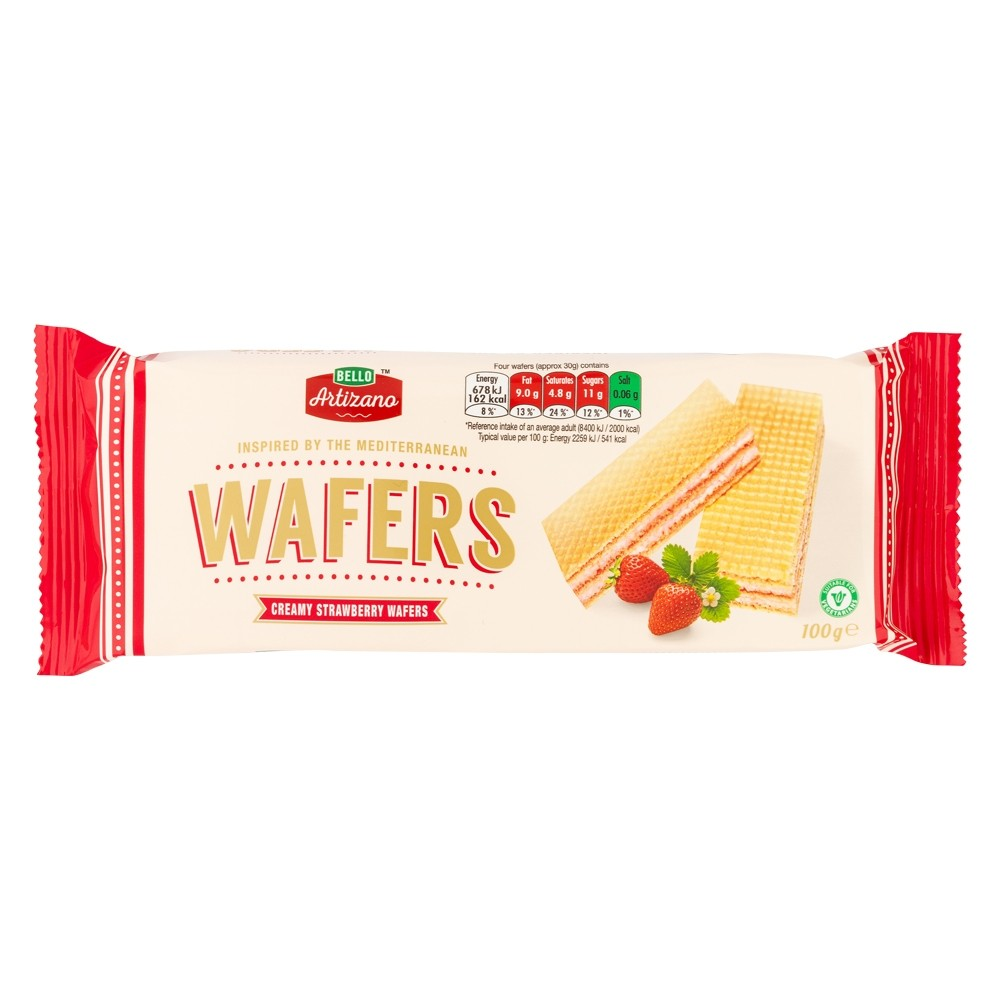 Bello Artizano Strawberry Cream Wafers 100g