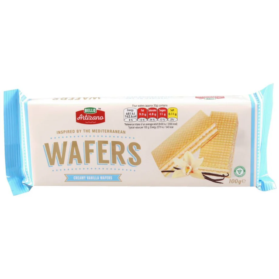 Bello Artizano Vanilla  Cream Wafers 100g