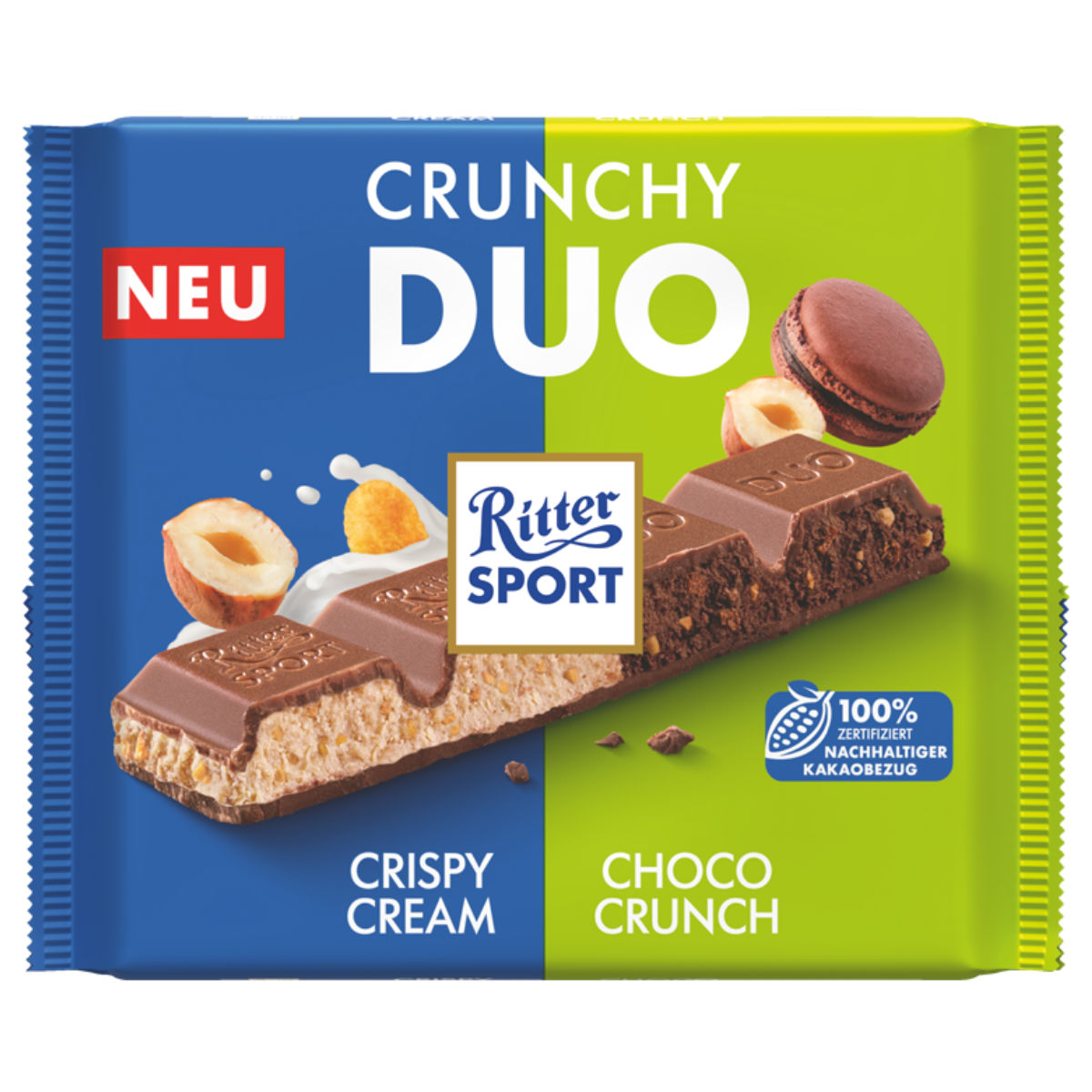Ritter Sport Crunchy Duo Crispy Cream & Choco Crunch 218g