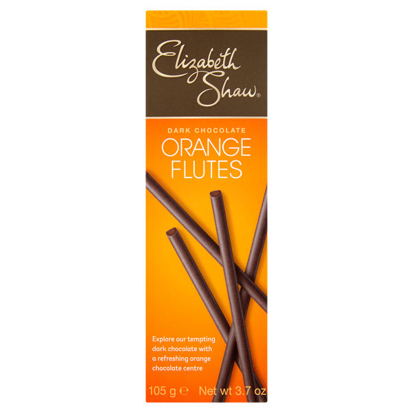 Elizabeth Shaw Flutes Dark Chocolate Orange 105g