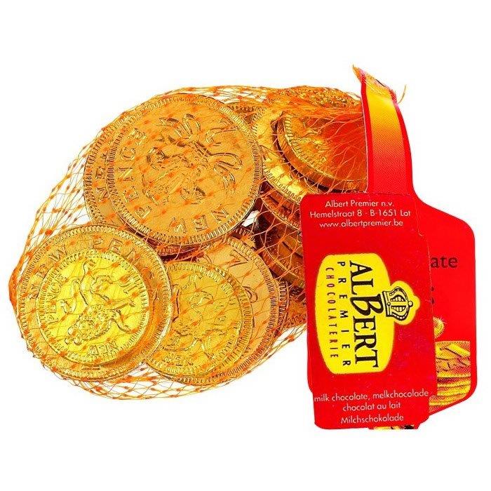 (DELIST)Albert Foiled Uk Milk Chocolate Coins In Net 75g