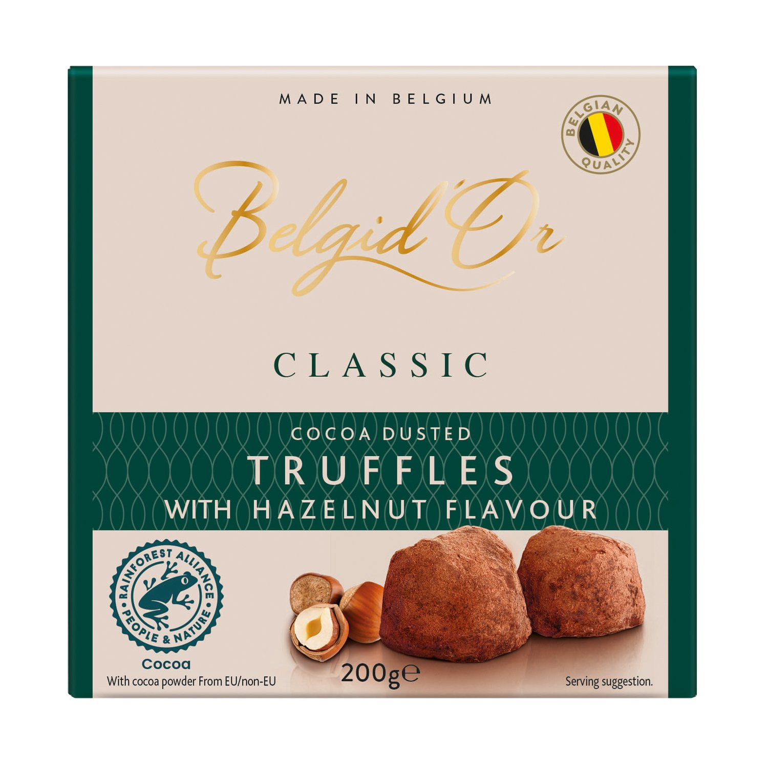 (DELIST)Belgid Or Belgian Cocoa Dusted Hazelnut Truffles 200g