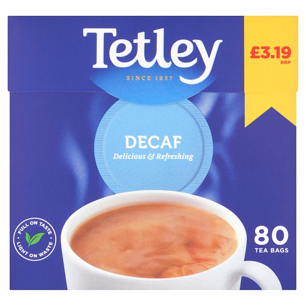 Tetley Tea Bags Decaf PM £3.19 80s 250g (HS)