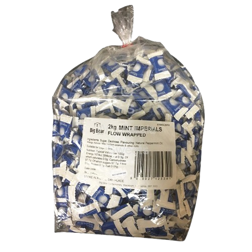 Glisten Big Bear Wrapped Mint Imperials 2kg