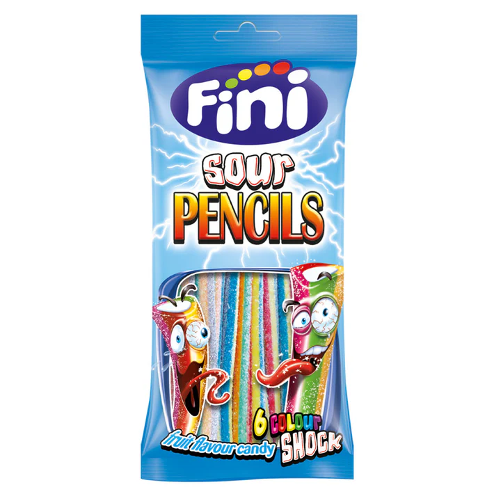 (DISCONTINUED) Fini Halal Fizzy Rainbow Pencils 75g