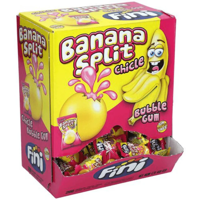 (DISCONTINUED) Fini Bubblegum Banana Split 200s