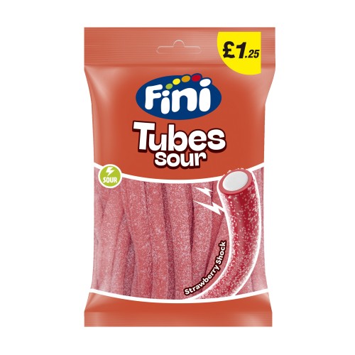 Fini Sour Strawberry Tubes PM £1.25 140g