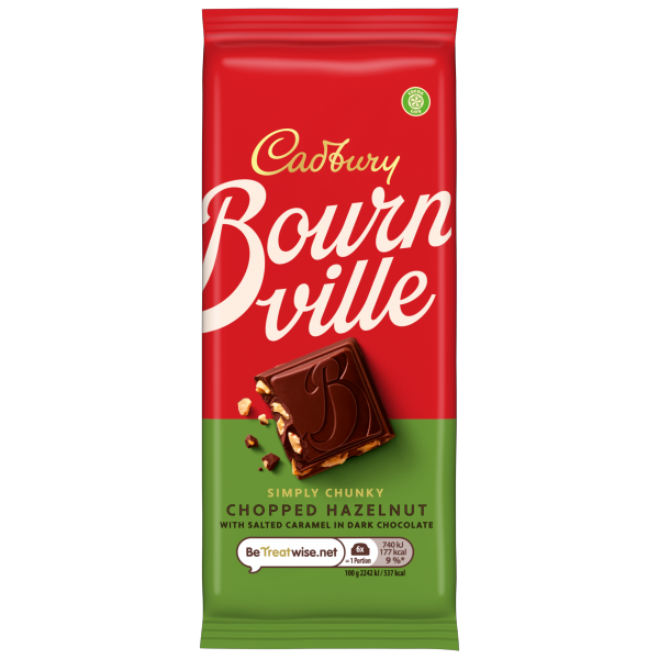 Cadbury Bournville Caramel Hazelnut 100g NEW