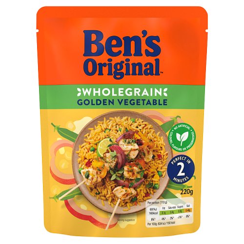 Bens Original RTH Wholegrain Rice Golden Vegetable 220g