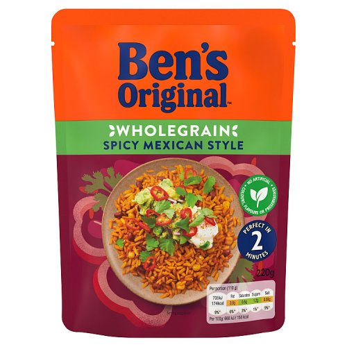 Bens Original RTH Wholegrain Rice Spicy Mexican 220g