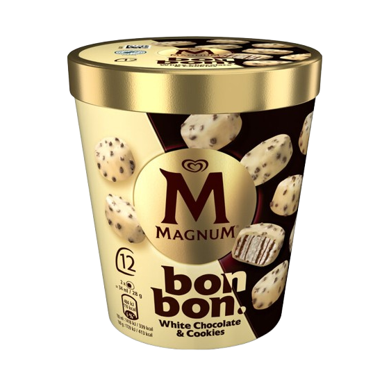 Magnum Bon Bon White Chocolate Cookie (12 x 17ml) (B)