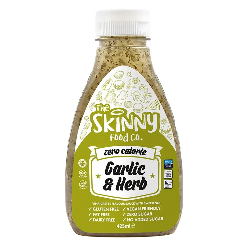 Skinny Food Zero Calorie Vinaigrette Garlic & Herb Sauce 425ml
