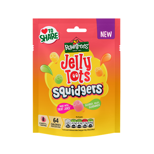 Rowntrees Pouch Jelly Tots Squidgers 120g NEW
