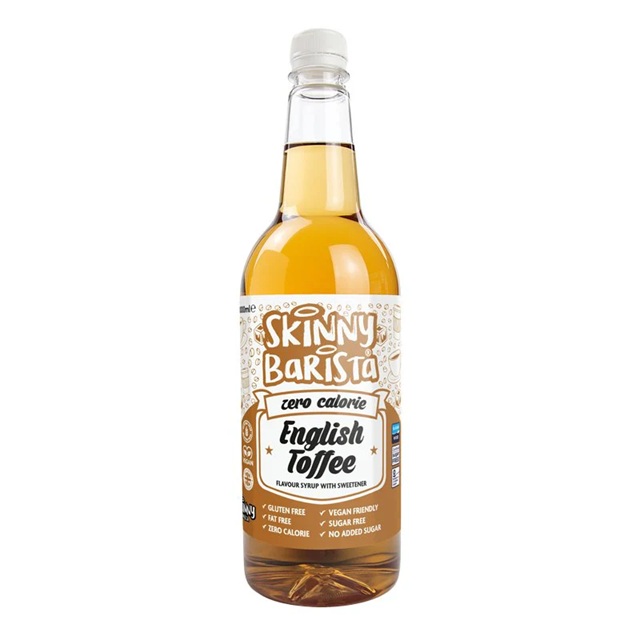 Skinny Food Zero Calorie English Toffee Barista Coffee Syrup 1Ltr