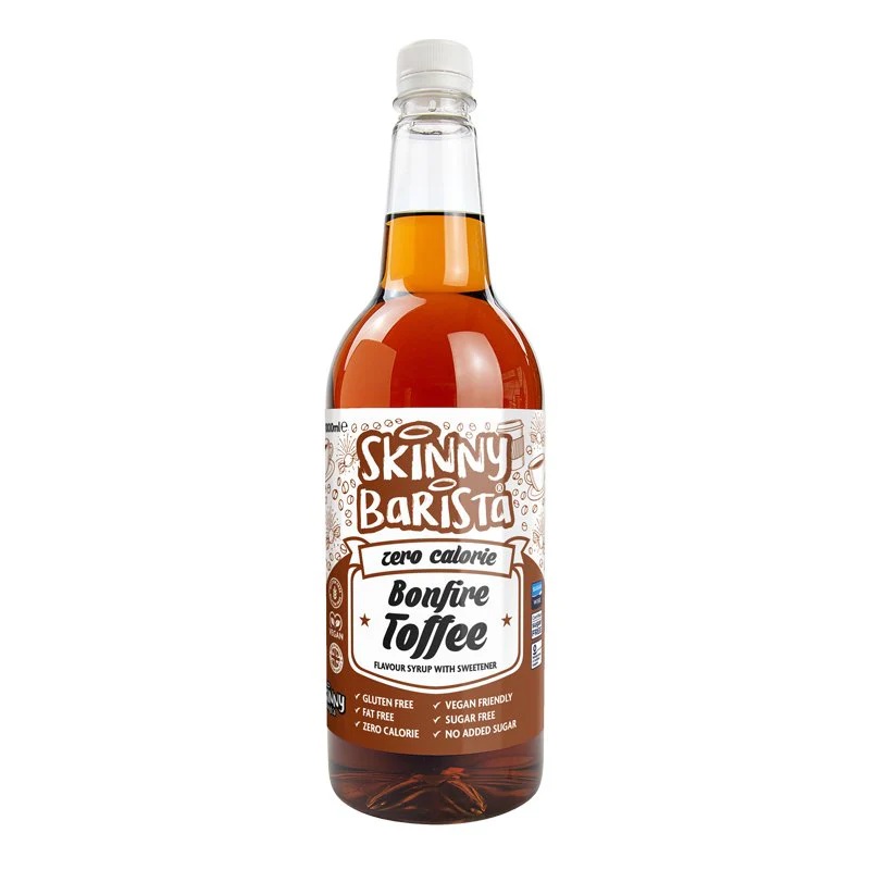 Skinny Food Zero Calorie Bonfire Toffee Barista Coffee Syrup 1Ltr