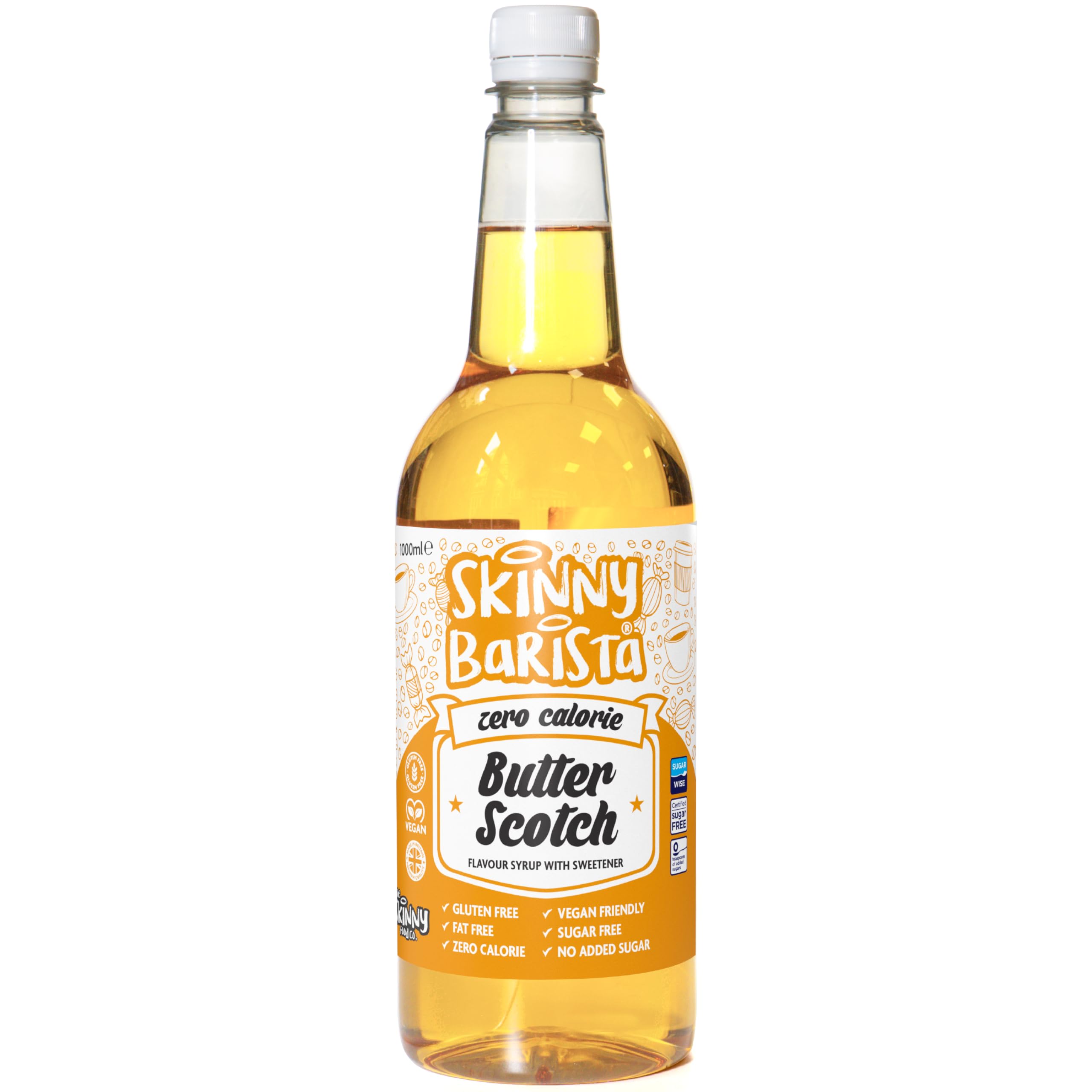 Skinny Food Zero Calorie Butterscotch Barista Coffee Syrup 1Ltr