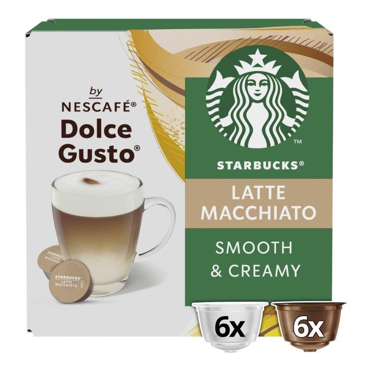 (DISCONTINUED) Starbucks Dolce Gusto Latte Macchiato 6 + 6s 129g (B)