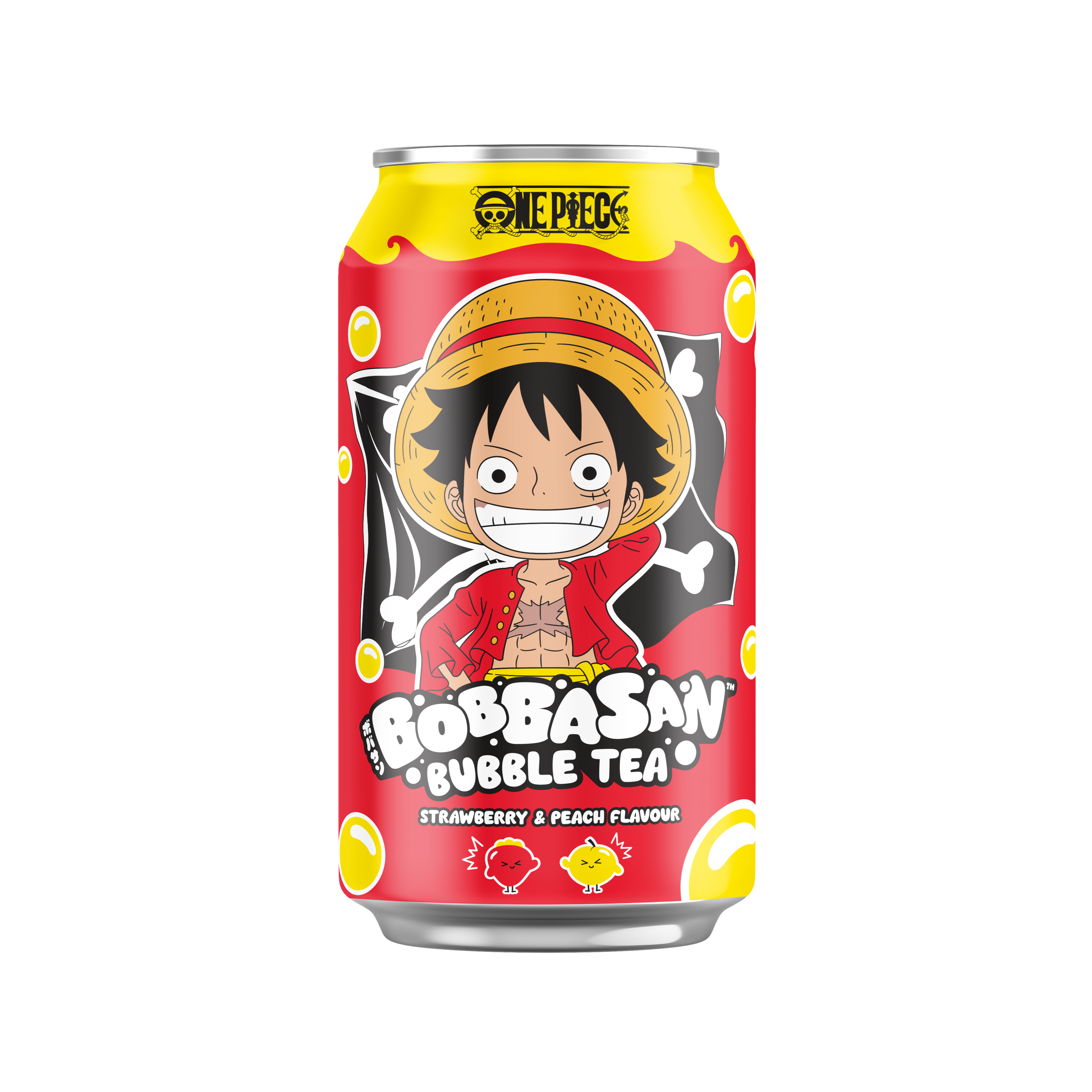Bobbasan Bubble Tea Luffy Strawberry & Peach 330ml