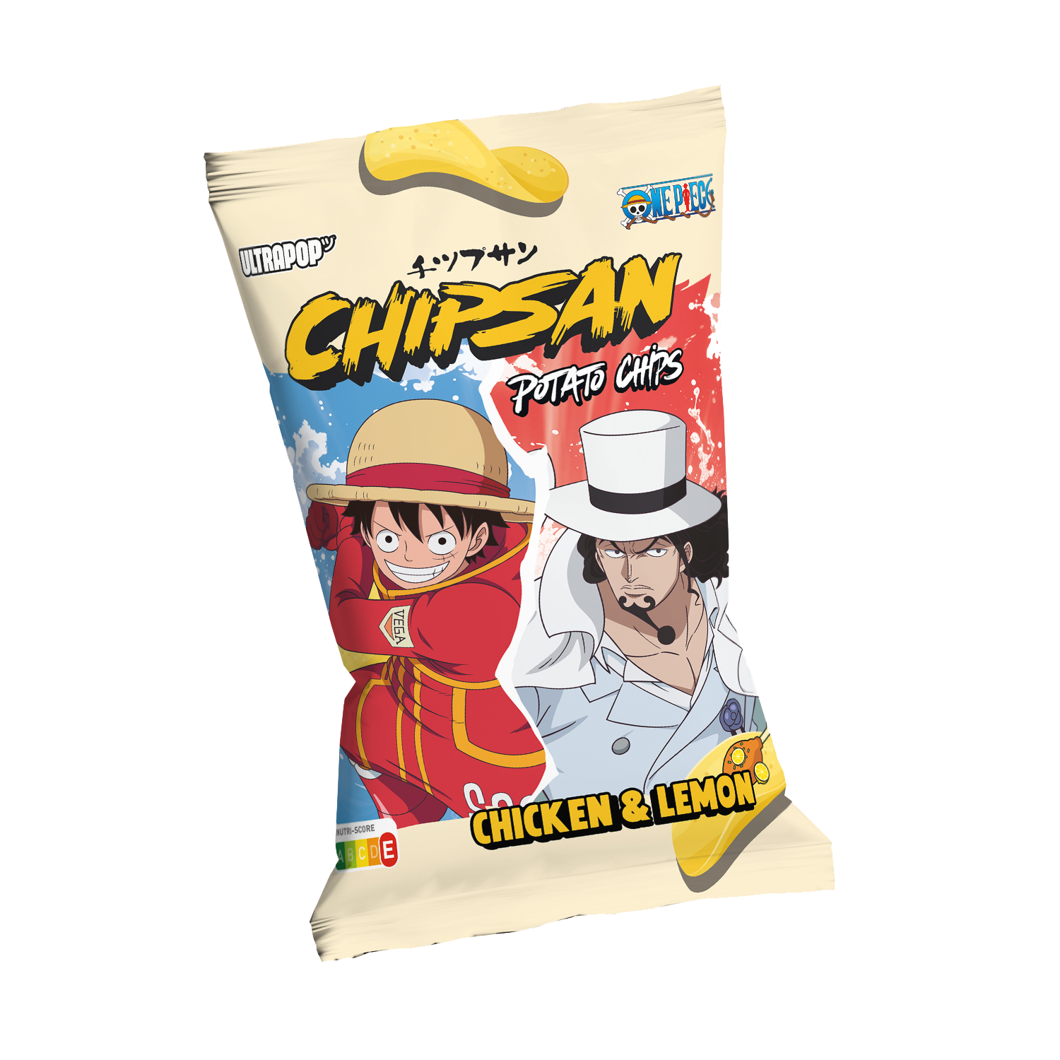 Chipsan One Piece Chips Luffy vs Lucci Chicken & Lemon 110g