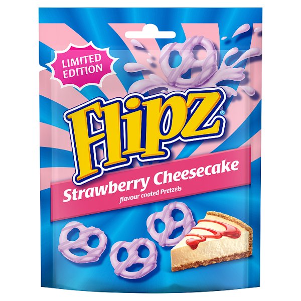 Flipz Pouches Strawberry Cheesecake 90g Ltd NEW