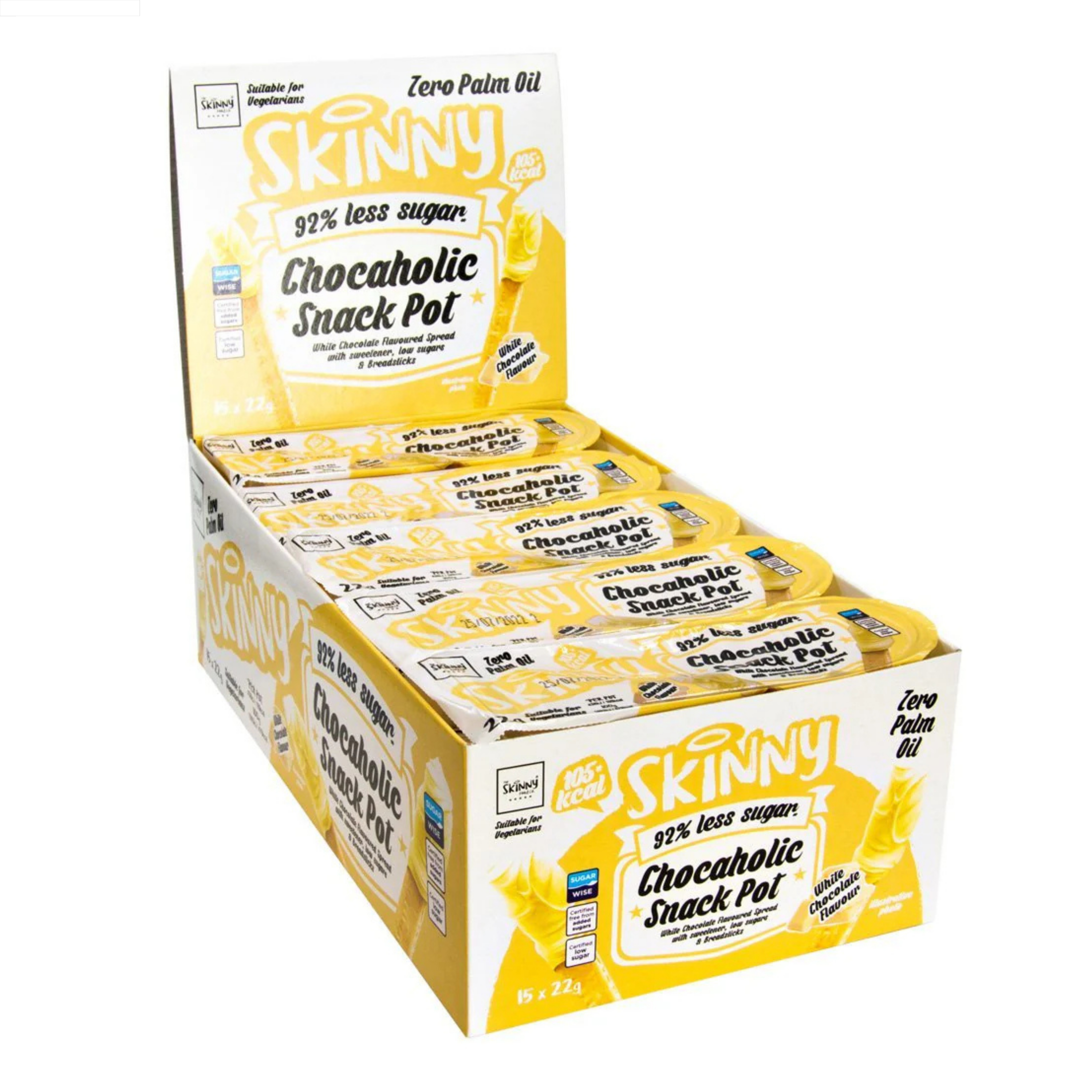 Skinny Chocaholic White Chocolate  Snack Pot 22g