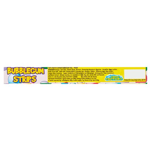 Crazy Candy Factory Bubblegum Strips 30g