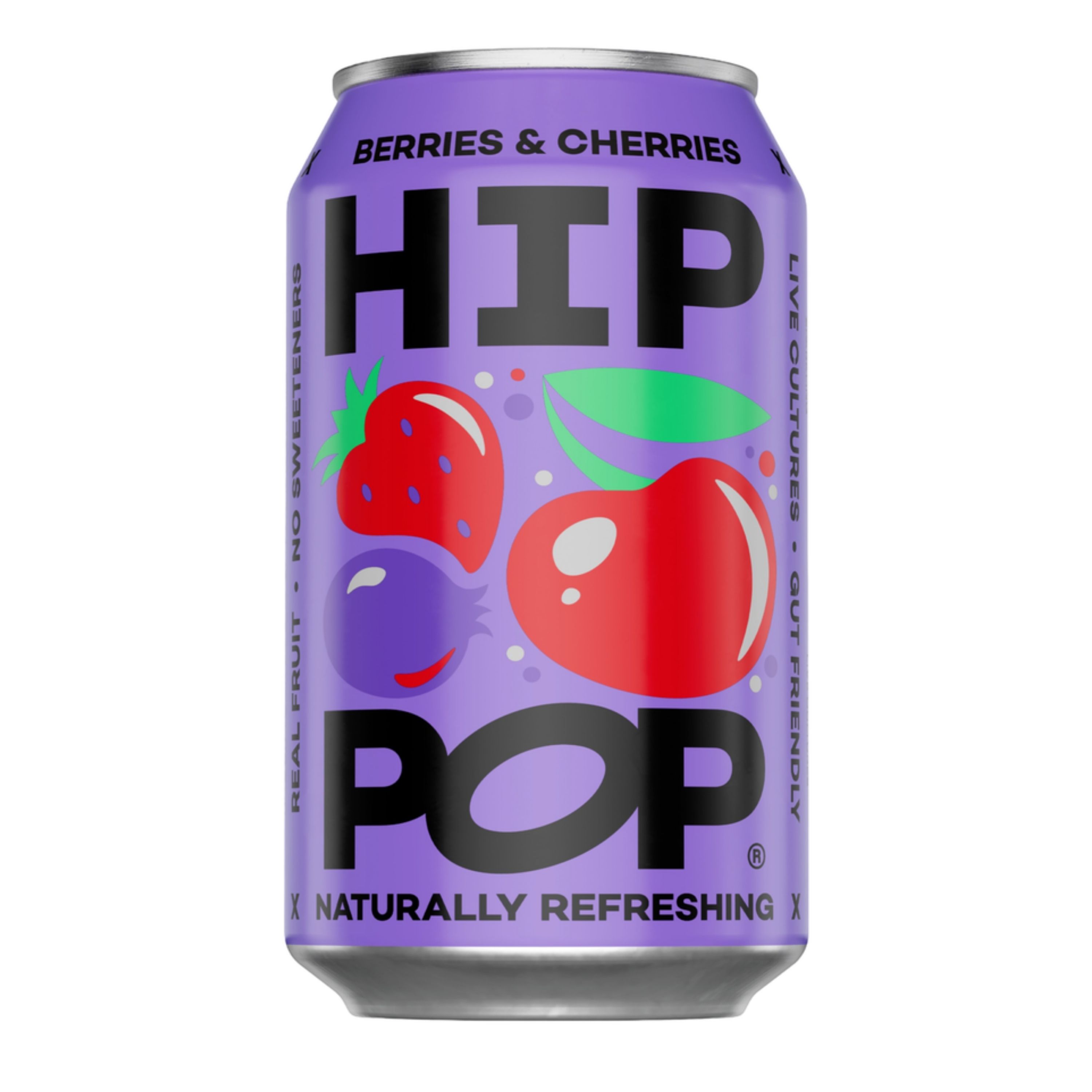 Hip Pop Berries & Cherries Soda 330ml