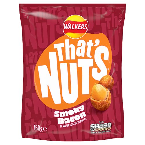 Walkers Thats Nuts Smoky Bacon 160g NEW