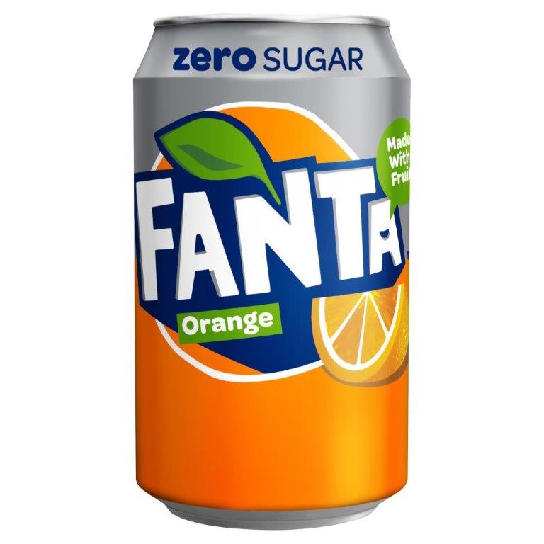 (DELIST) Fanta Orange Zero 330ml (BW)