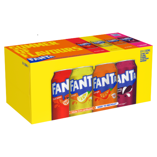 (DISCONTINUED) Fanta Variety Pack (8 x 330ml) NEW