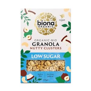 Biona Organic Granola Nutty Clusters Low Sugar 375g