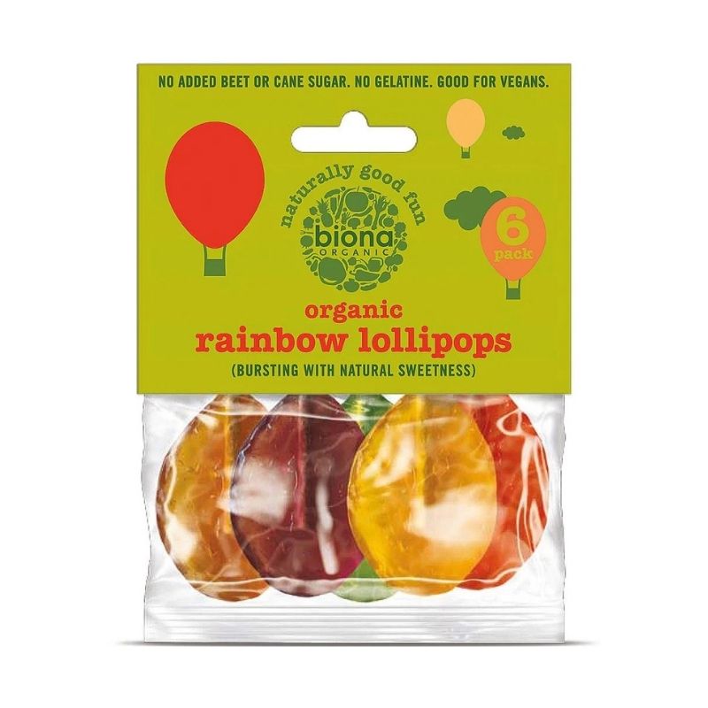 Biona Organic Rainbow Lollipops NAS 6pk