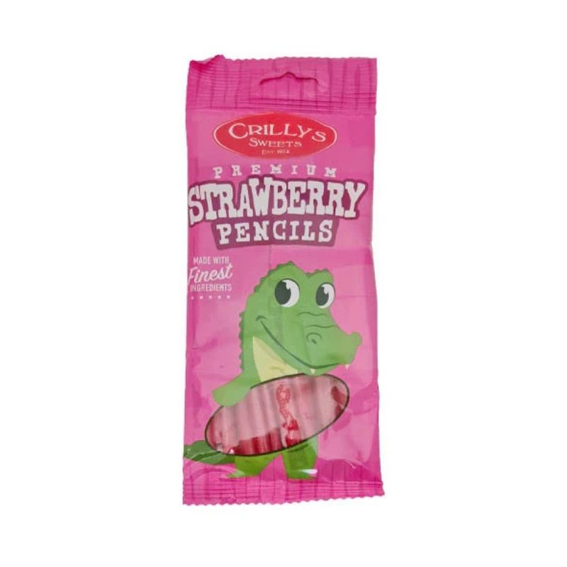Crillys Strawberry Pencils 100g