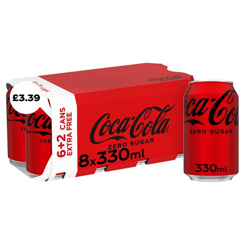 Coke Zero 8pk PM £4.50 330ml