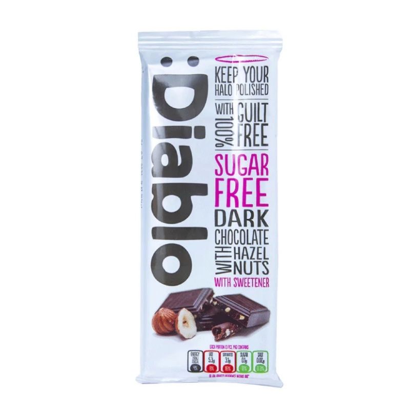 Diablo Dark Chocolate With Hazelnut Sugar Free 85g