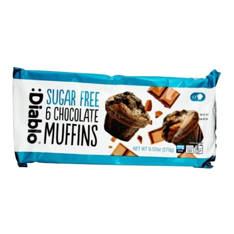 Diablo Vanilla Muffins Sugar Free 6pk (6 x 45g) 