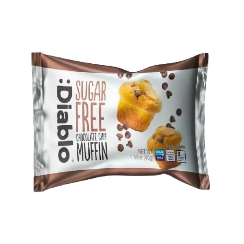 Diablo Chocolate Chip Muffins Sugar Free 6pk (6 x 45g)