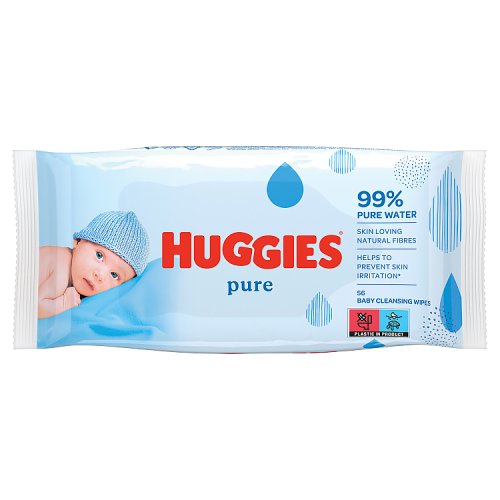 Huggies Baby Wipes Pure 56s