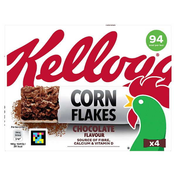 Kelloggs Chocolate Cornflake Bar 4pk (HS)
