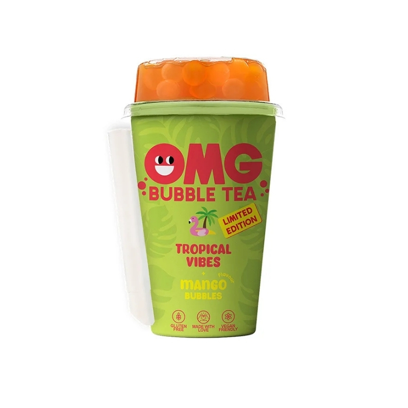 OMG Bubble tea Tropical Vibes with Mango Bubbles 265ml