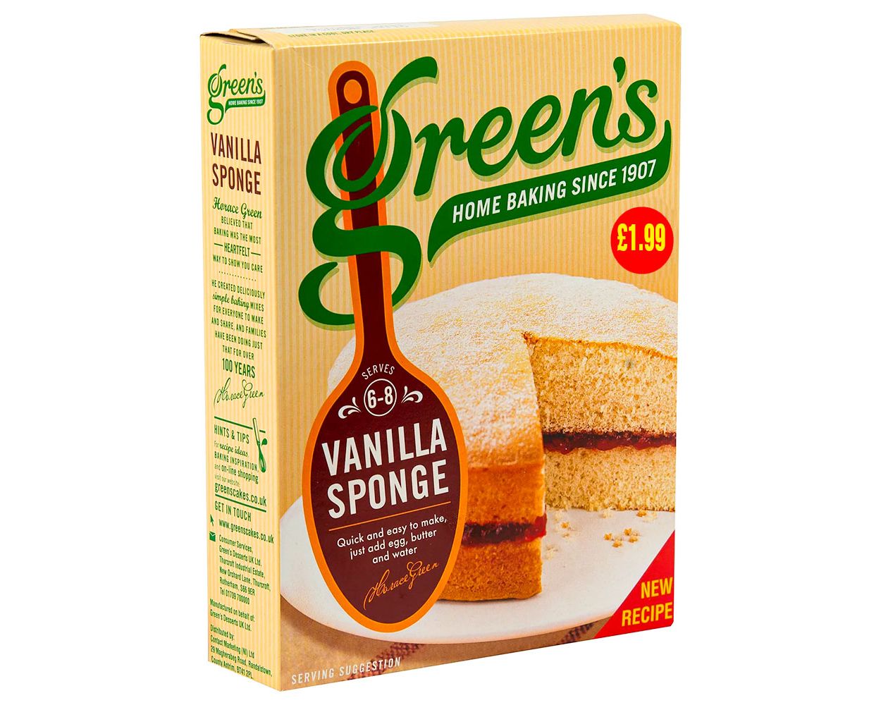 Green's Vanilla Sponge Cake Mix 221g PM £1.99 