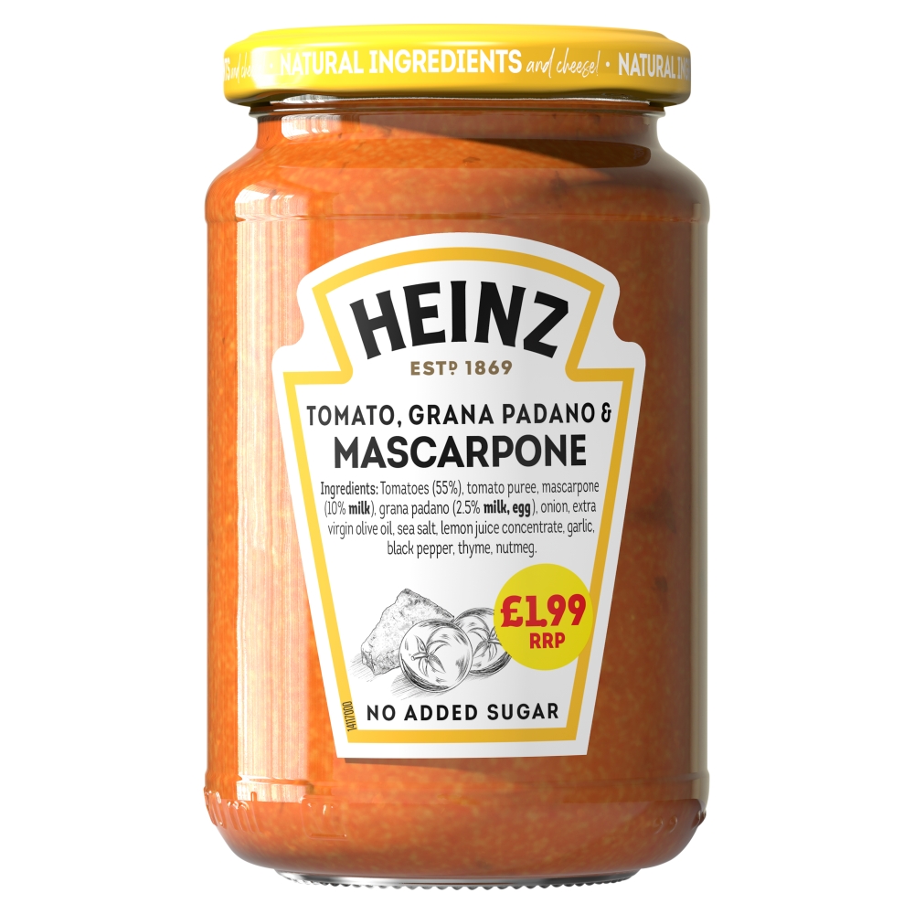 Heinz Pasta Sauce Grana Padano & Mascarpone 350g PM £1.99