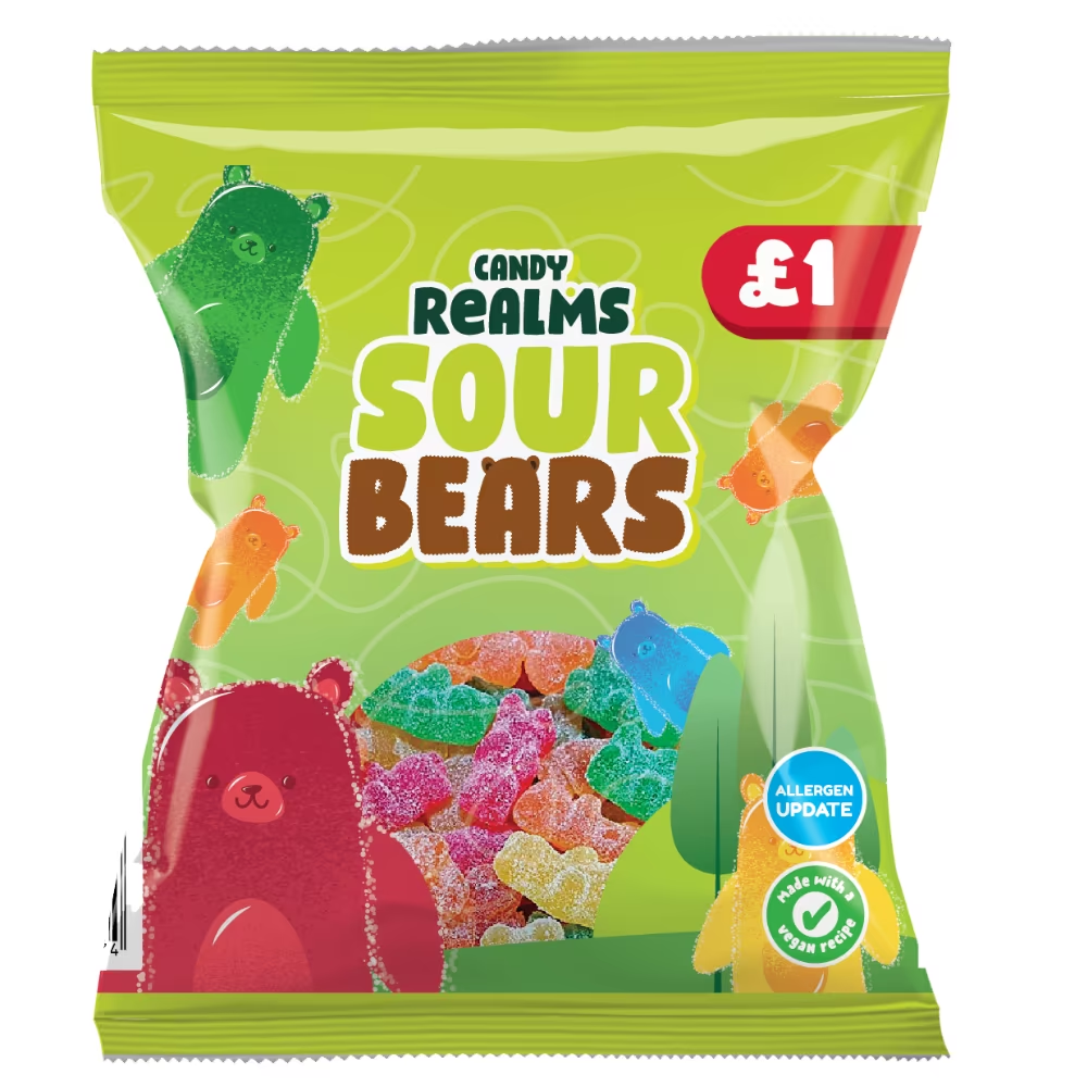 Candy Realms Sour Bears Bag 160g PM £1