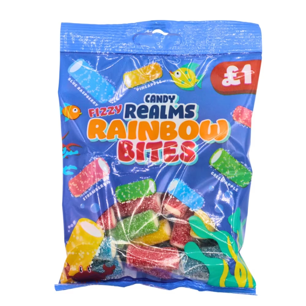 Candy Realms Fizzy Rainbow Bites Bag 160g PM £1
