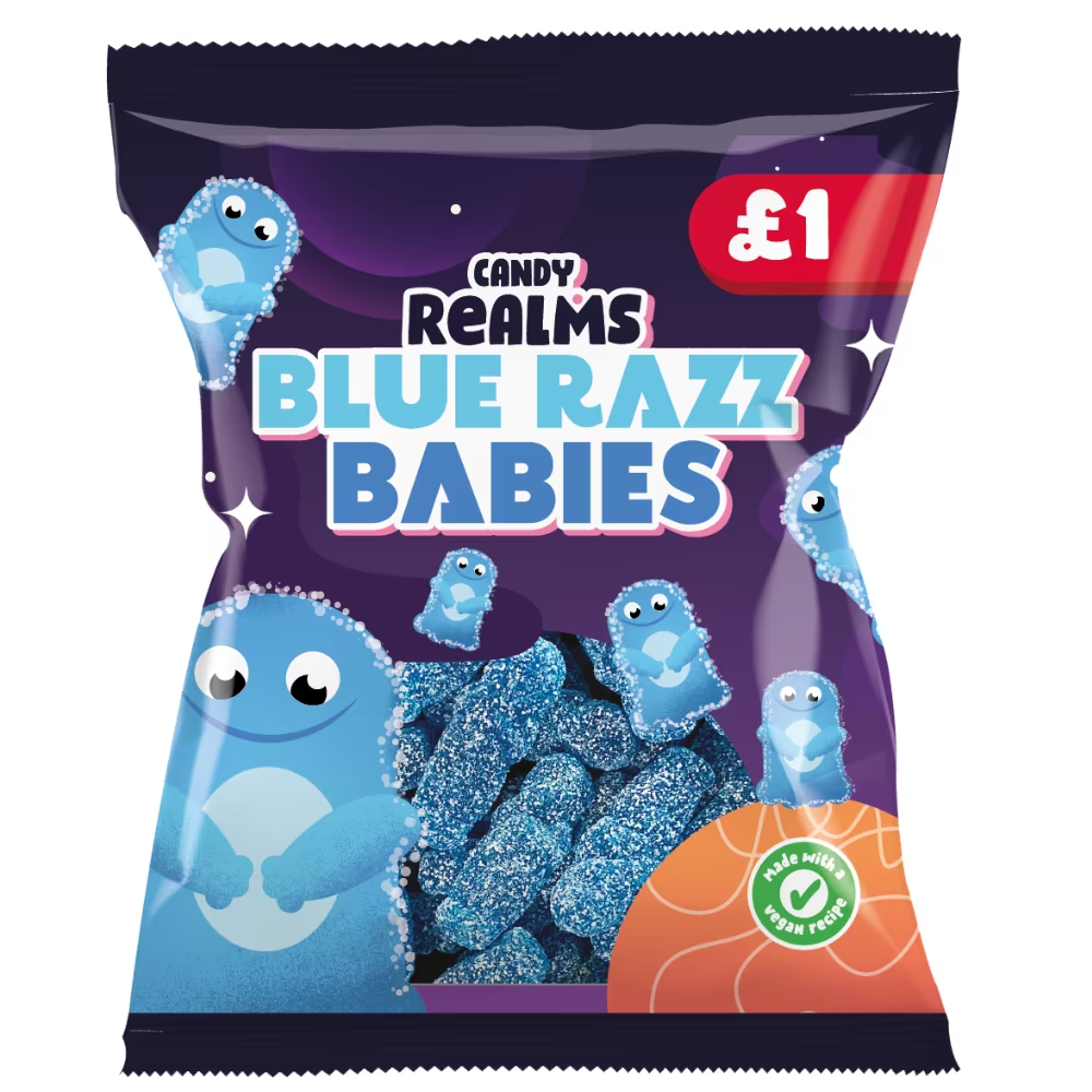 Candy Realms Blue Razz Babies Bag 160g PM £1