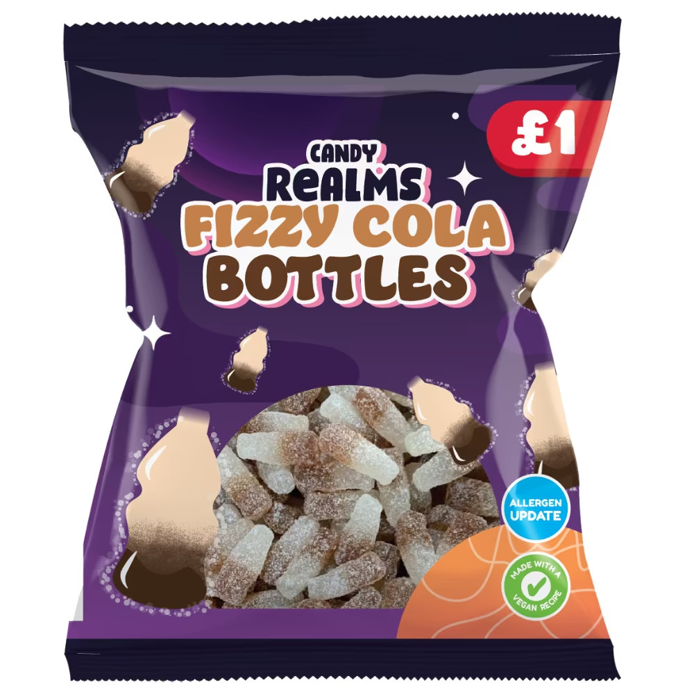 Candy Realms Fizzy Cola Bottles Bag 160g PM £1