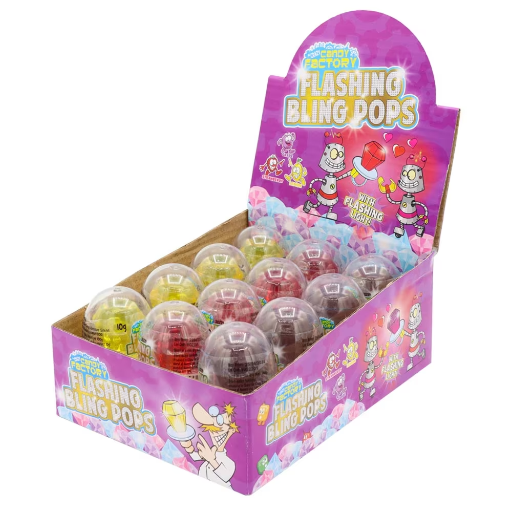 Crazy Candy Factory Flashing Bling Pops 10g