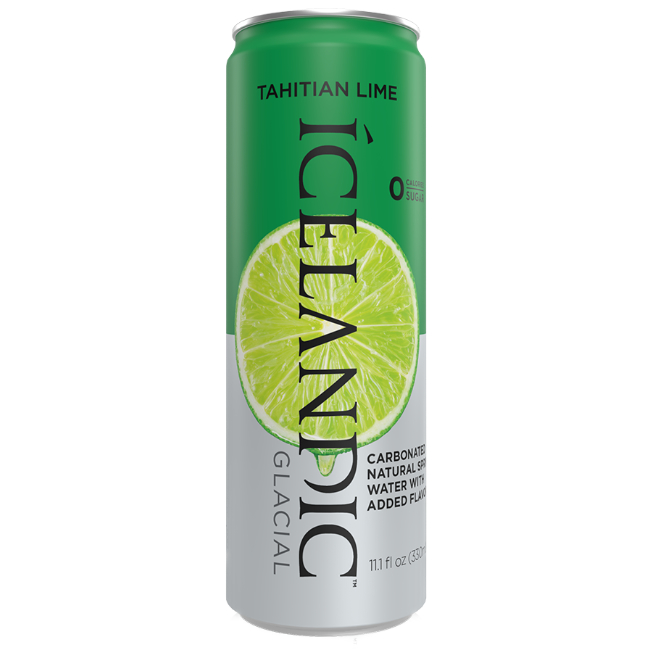 Icelandic Glacial Water Can Tahitian Lime 330ml