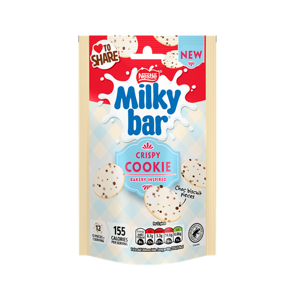 Milkybar Buttons Crispy Cookie White Pouch 86g (HS)